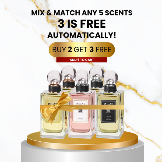 Buy 2 Get 3 Free 5x 100ml Intense Perfume Bundle